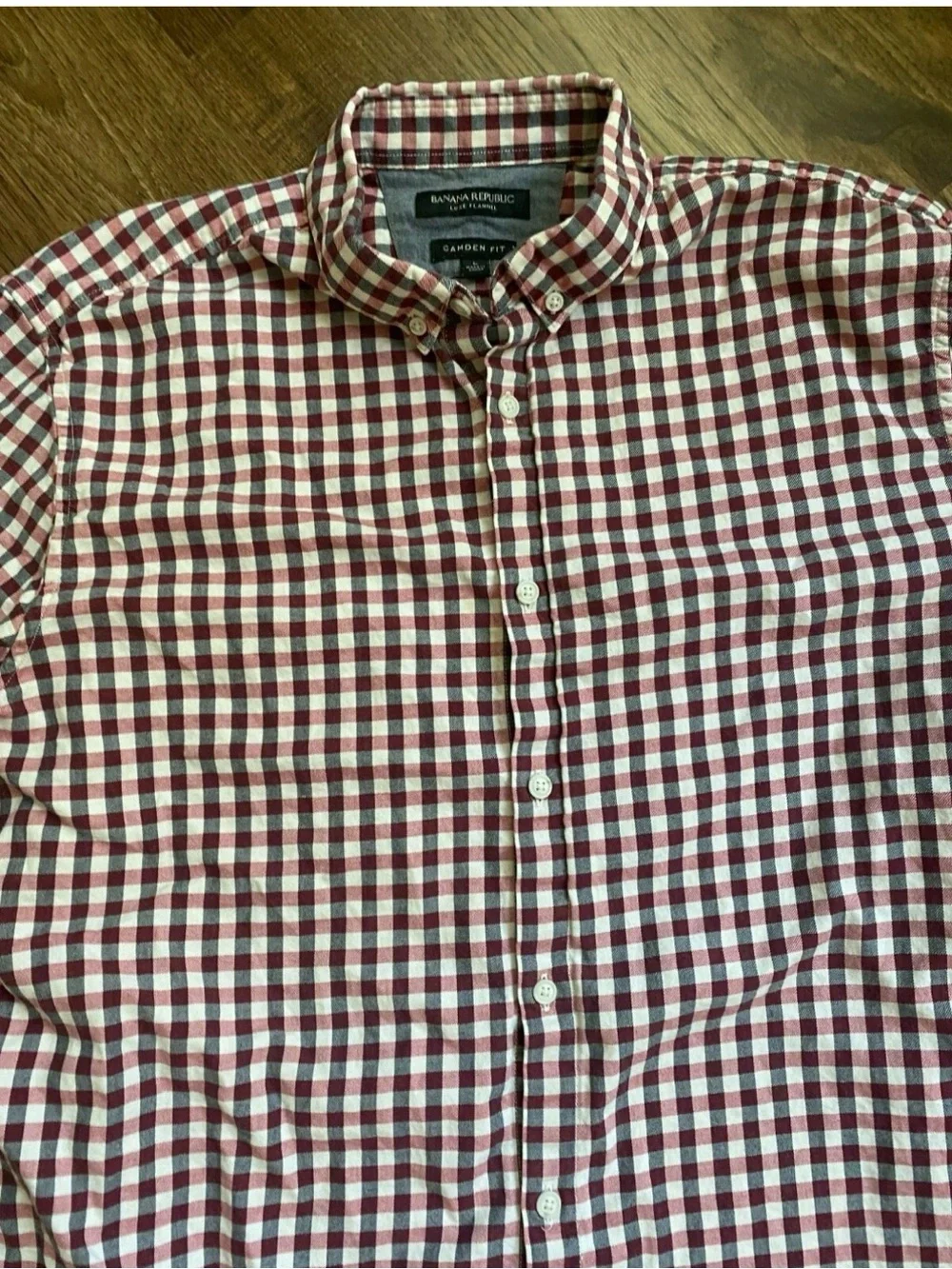 Banana Republic Men's Camden Fit Check Button-Down Shirt Size Large-013